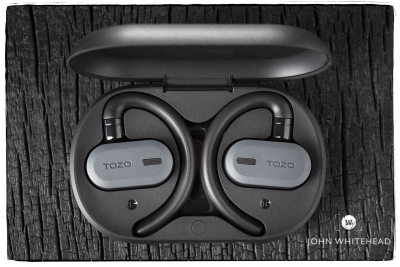 Tozo Over Ear Ear Buds and Case.