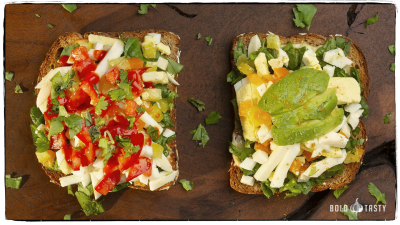 Curry and Sriracha egg salad by John Whitehead images for Bold and Tasty.